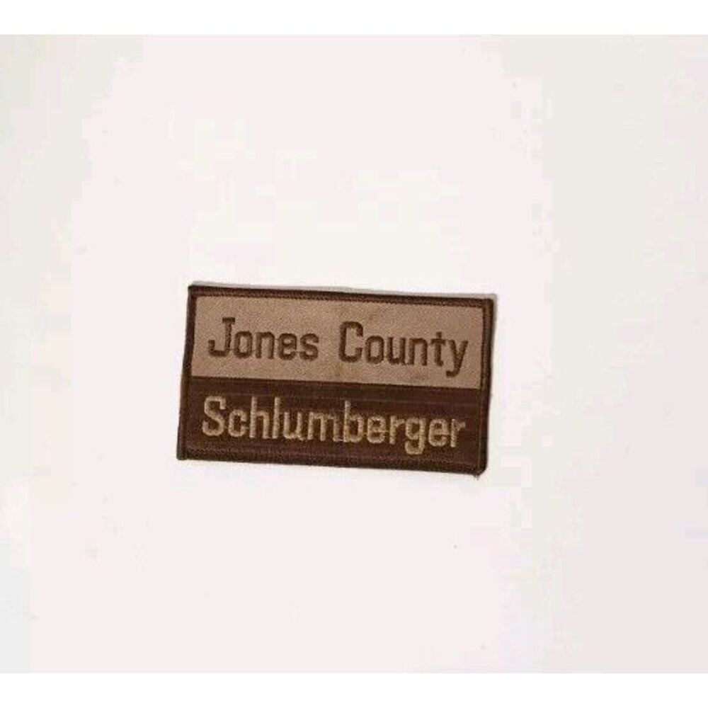 Vtg Schlumberger Patch Oilfield Uniform Workwear Jones County Mississippi‎